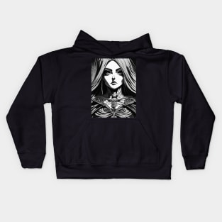 Gothic Romance: A Witchcraft Art Print for the Dark at Heart Kids Hoodie